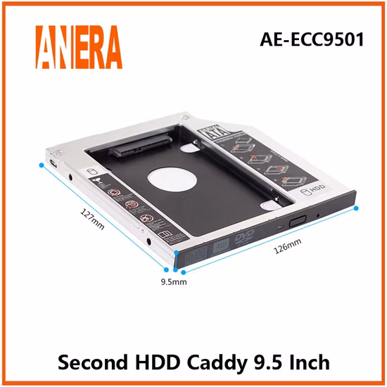9.0mm 9.5mm 12.7mm SATA to SATA 2ND HDD Caddy