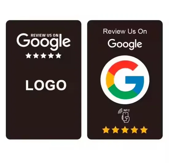 Custom NFC Display Stand Card with Google Review Qr Code Support 